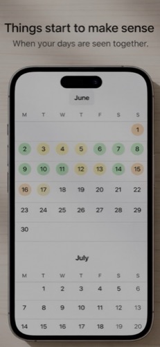 Mood-tracking calendar